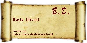 Buda Dávid névjegykártya