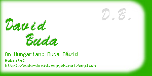 david buda business card