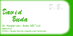 david buda business card